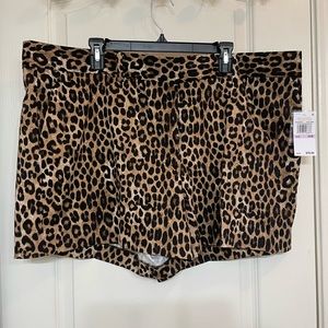 Michael Kors Plus Size Cheetah Shorts 22W